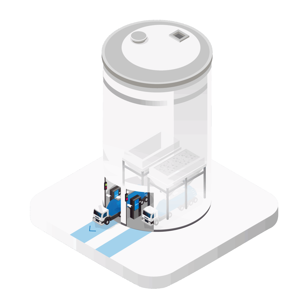 VAS Silo Loading Automation Illustration