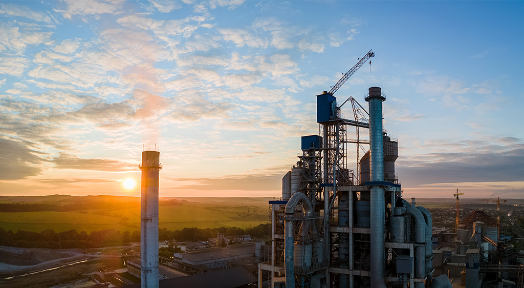 Aerial View of Cement plant