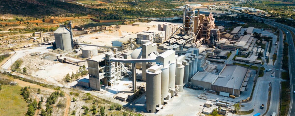 Aerial View Cement Yard