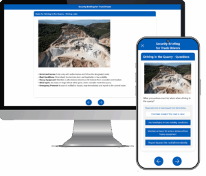 VAS SafetyFlow training on monitor and smartphone