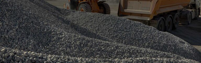 Close up of gravel pit