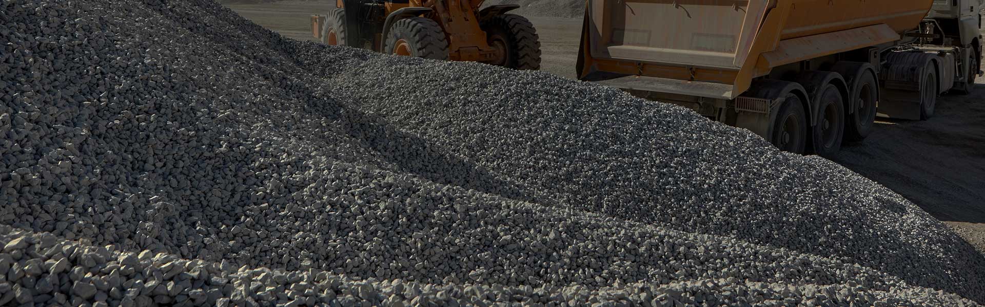 Close up of gravel pit
